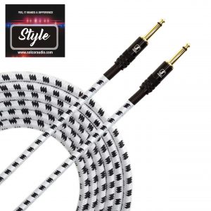 White vintage instrument cable