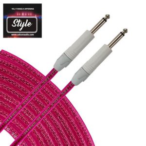CABLE ROSA, PLUGS BLANCO, 61YB_RO, STYLE, CABLE, INSTRUMENTO